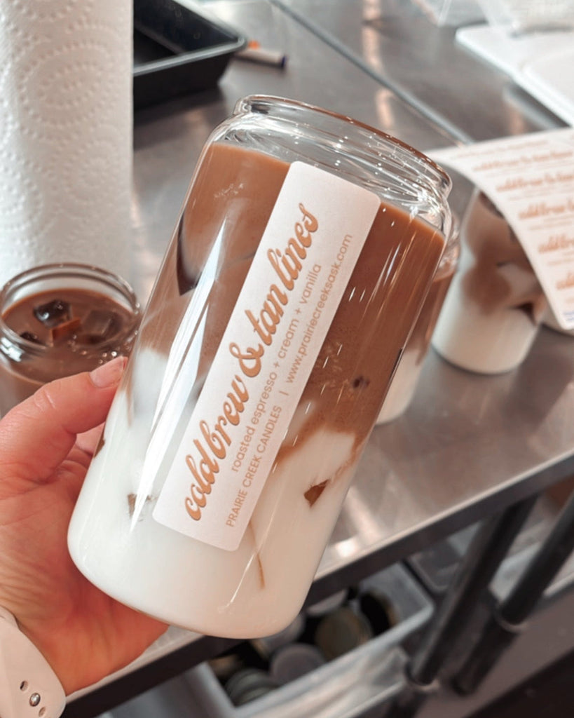 WHOLESALE COLD BREW & TAN LINES CANDLE